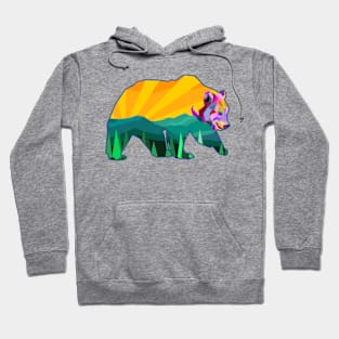 Geometric bear Hoodie